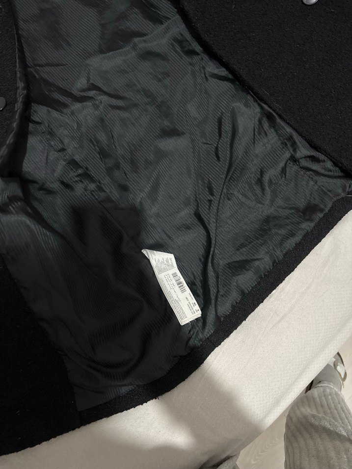 Siyah Çift Düğmeli Kaban - Görsel 2