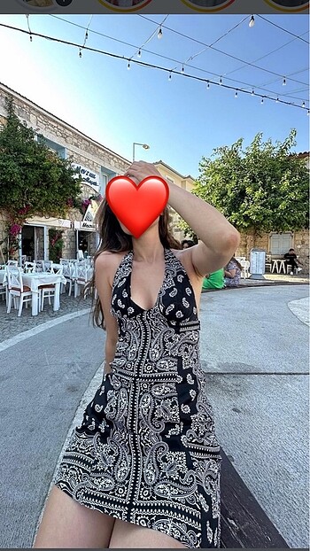 Bershka saten elbise