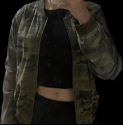 Kamuflaj Bomber Ceket