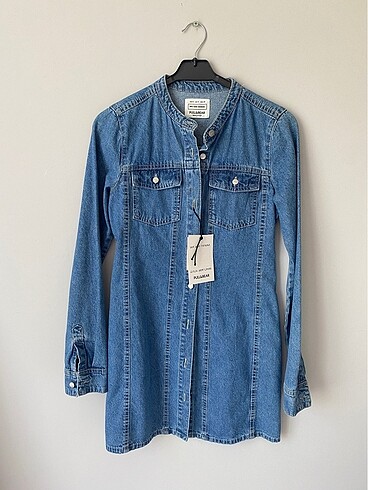 pull and bear kot elbise denim