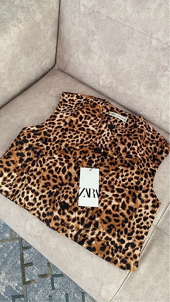 Zara Zara Leopar Yelek