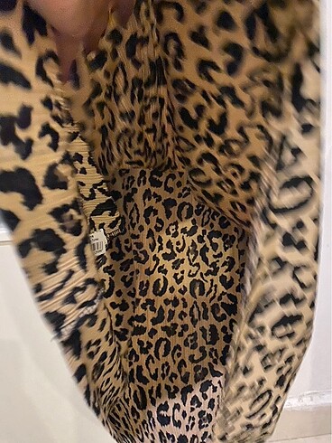 Quzu Leopar Desen Etek