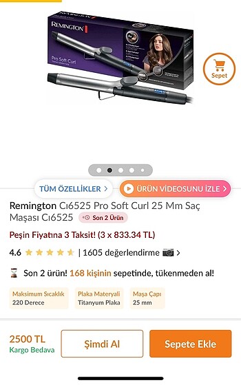 Remington saç maşası