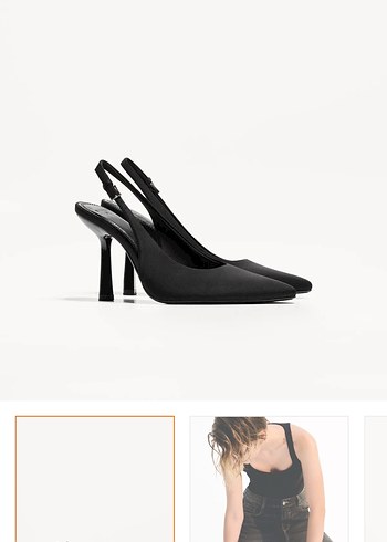 Siyah Tokalı Stiletto Topuklu Kadın Ayakkabı