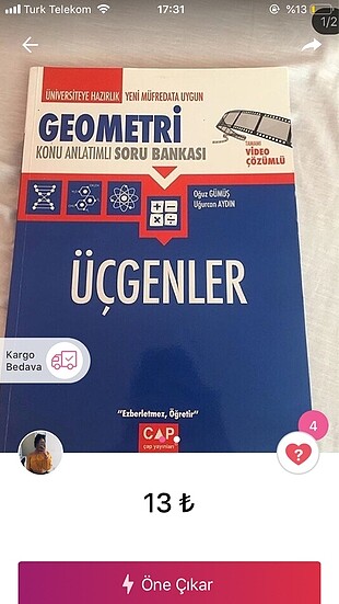  Beden Renk Tyt deneme 6 ve üçgenler çap fasikül