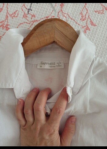 Beyaz oversize sade gomlek - Görsel 2