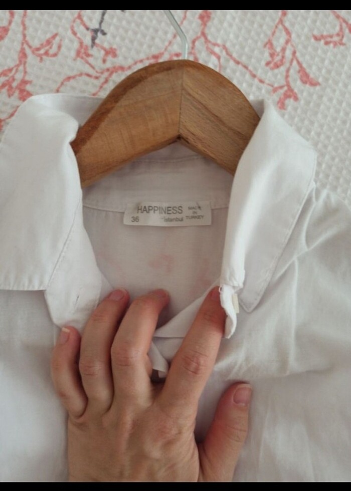 Beyaz oversize sade gomlek - Görsel 2