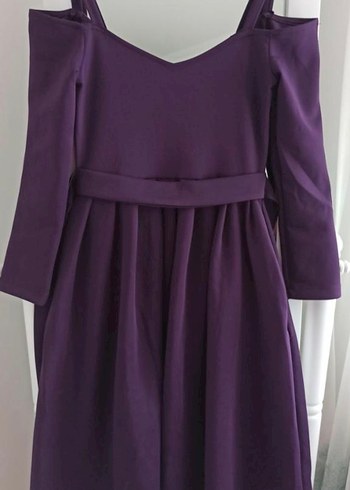Mor Madonna Yaka Elbise - Görsel 2
