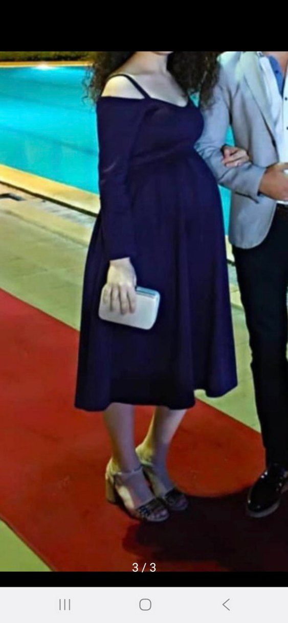 Mor Madonna Yaka Elbise - Görsel 3