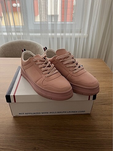38 Beden pembe Renk US Polo Kadın Pembe Sneaker 38