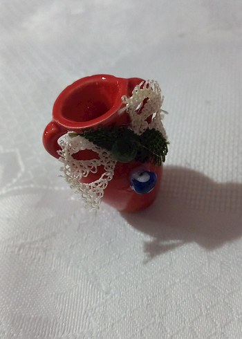 Kırmızı Renkli Mini Vazo - Görsel 2