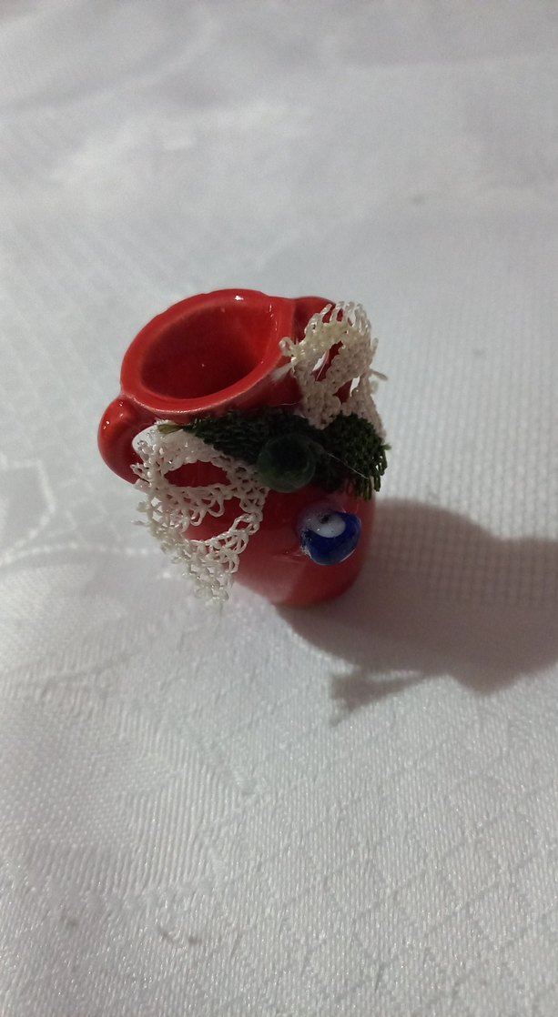 Kırmızı Renkli Mini Vazo - Görsel 2