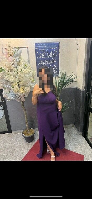xl Beden mor Renk Gece davet düğün elbisesi