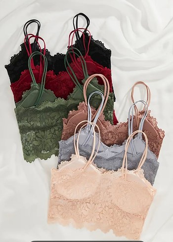 xxl Beden çeşitli Renk Nakışlı Mini Bohem Kadın Bralet 5 adet