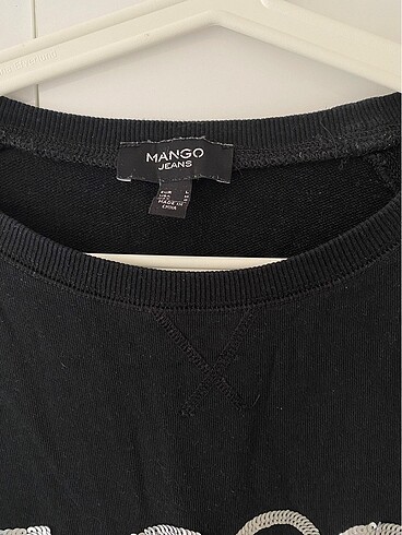 Mango Mango Kadın Siyah Sweatshirt. L bedendir.