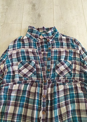 Hamile giyim Kadın Çok Renkli Uzun Kollu Gömlek - Görsel 2