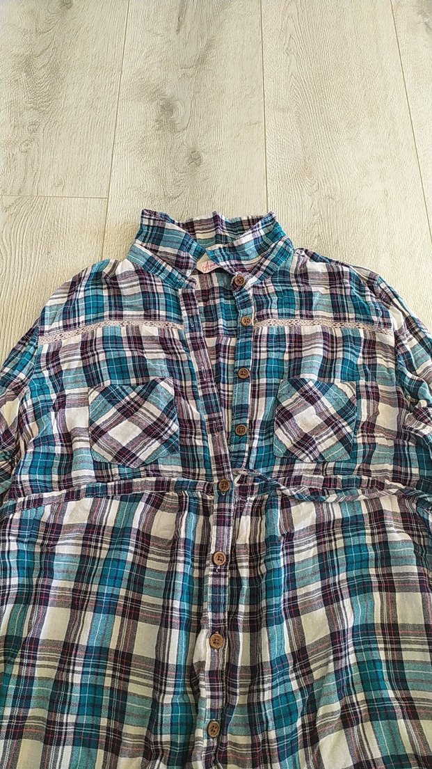 Hamile giyim Kadın Çok Renkli Uzun Kollu Gömlek - Görsel 2