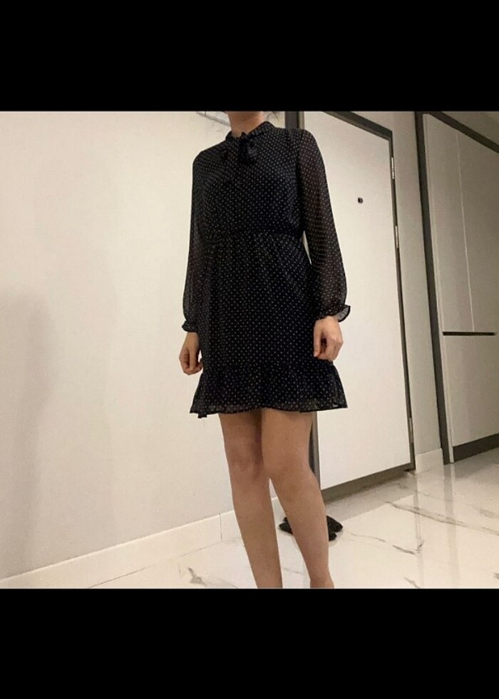 Puantiyeli elbise - Görsel 3