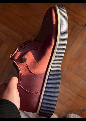 Bordo Süet Erkek Klasik Ayakkabı - Görsel 2