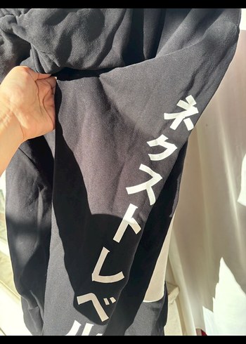 Siyah Baskılı Erkek Sweatshirt - Görsel 2