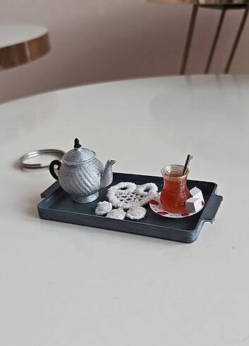 American Retro minyatür çay anahtarlık 