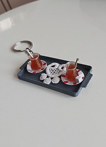 minyatür çay anahtarlık 