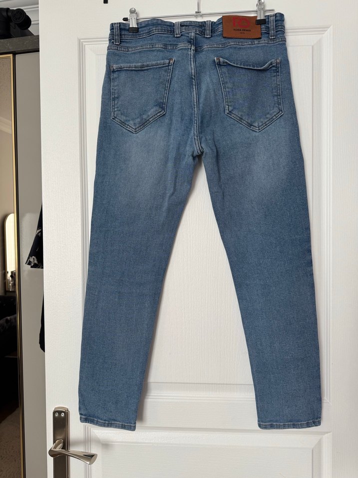 Erkek Mavi Denim Regular Fit Jean - Görsel 2