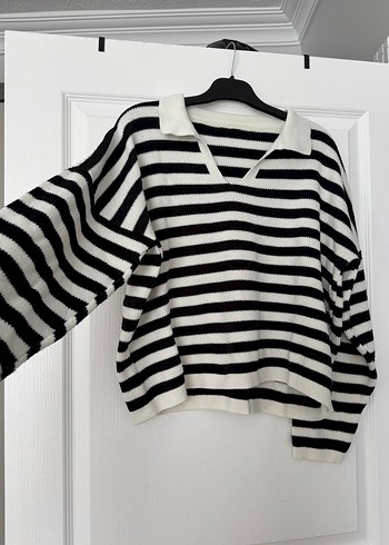 Milla çizgili kazak - Görsel 3