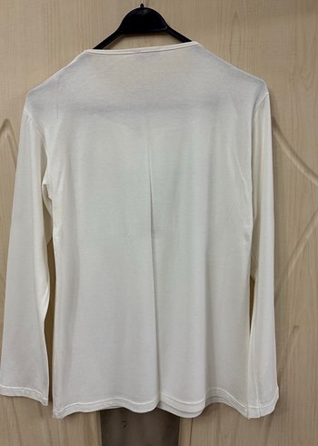 Uzun kollu dantelli beyaz body - Görsel 2