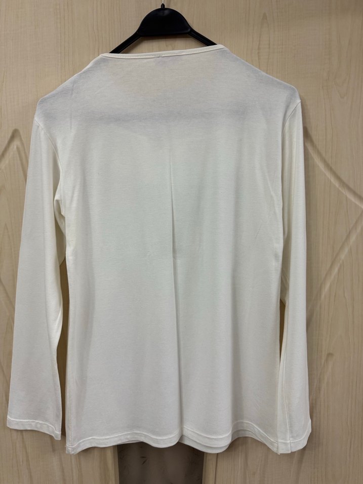 Uzun kollu dantelli beyaz body - Görsel 2