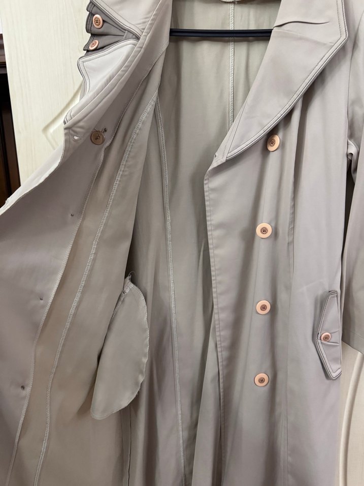 Toprak rengi trençkot - Görsel 4