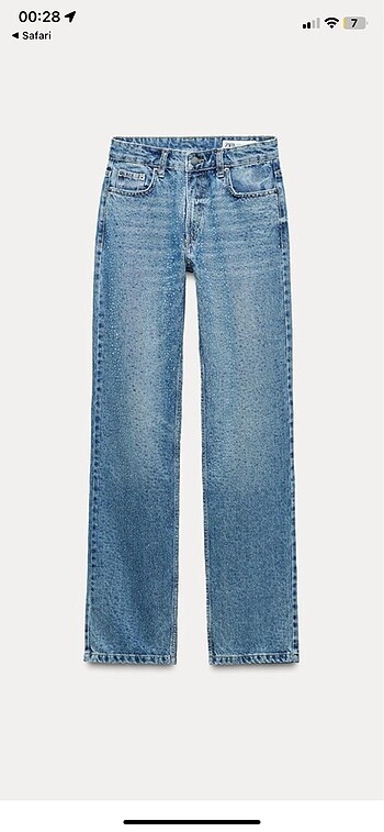 Zara taşlı jean
