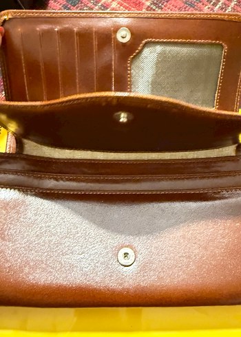 Bohem Tarzı Kahverengi Deri Kadın Cüzdanı - Görsel 5