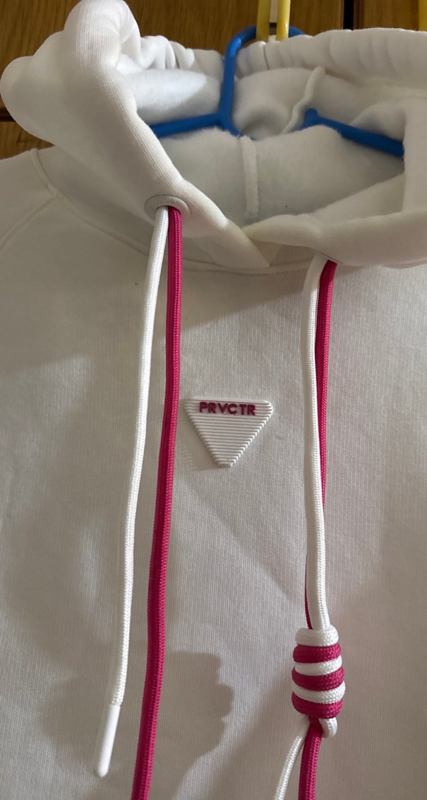 Beyaz Kapüşonlu Rahat Kesim Sweatshirt - Görsel 2