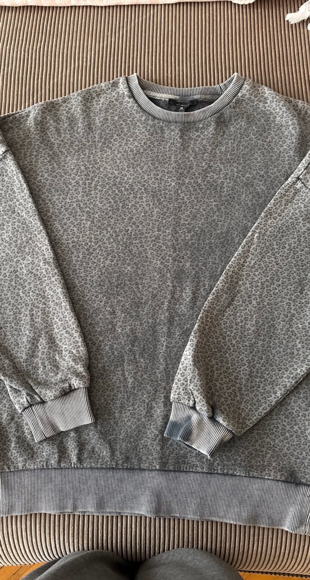 Gri Kadın Uzun Kollu Sweatshirt - Görsel 3