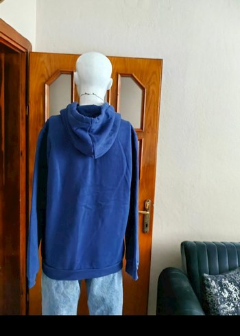 s Beden Lacivert Kapüşonlu Salaş Sweatshirt
