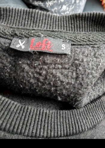 s Beden Kadın Siyah Renkli Oversize Sweatshirt