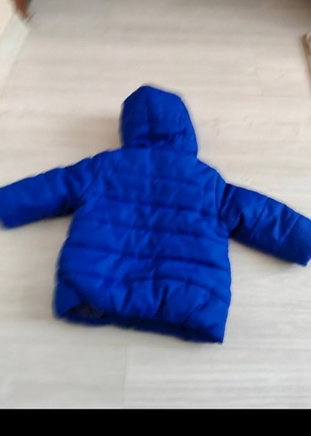 Mavi Kapüşonlu Fermuarlı Erkek Çocuk Mont - Görsel 2