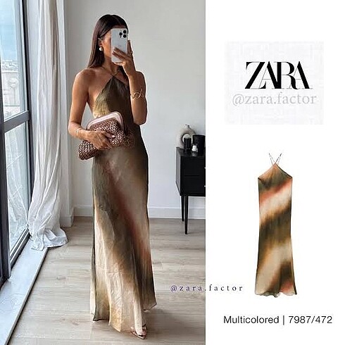 Zara Zara sırt detaylı elbise
