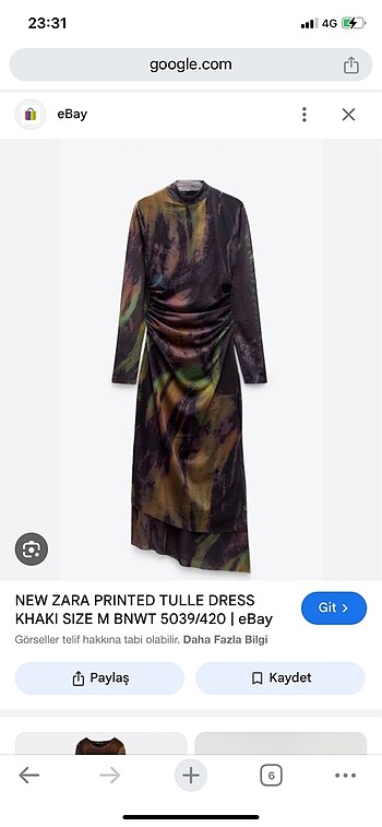s Beden Zara elbise