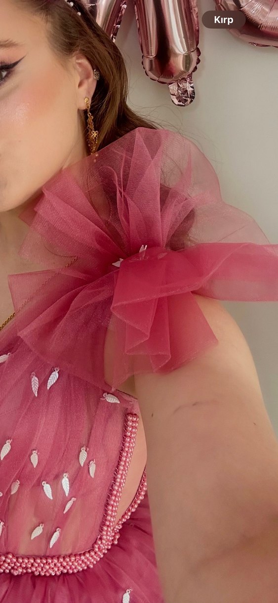 Pembe Abiye Elbise - Görsel 2