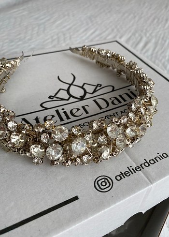 Taşlı nişan/düğün tacı - Görsel 5