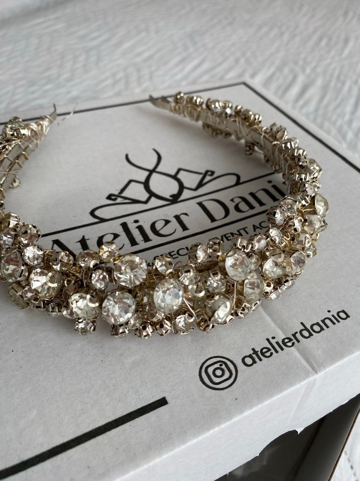 Taşlı nişan/düğün tacı - Görsel 5