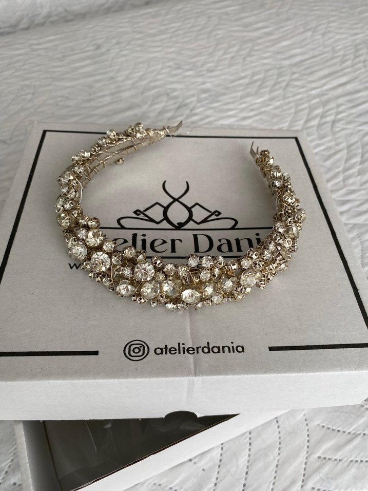 Taşlı nişan/düğün tacı - Görsel 3