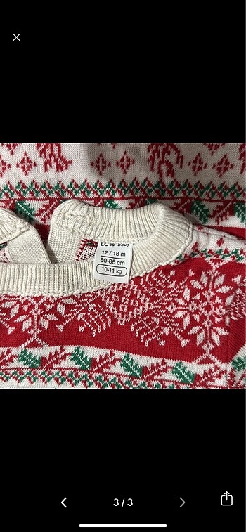 1,5 Yaş Beden Yilbaşi konsept triko tulum