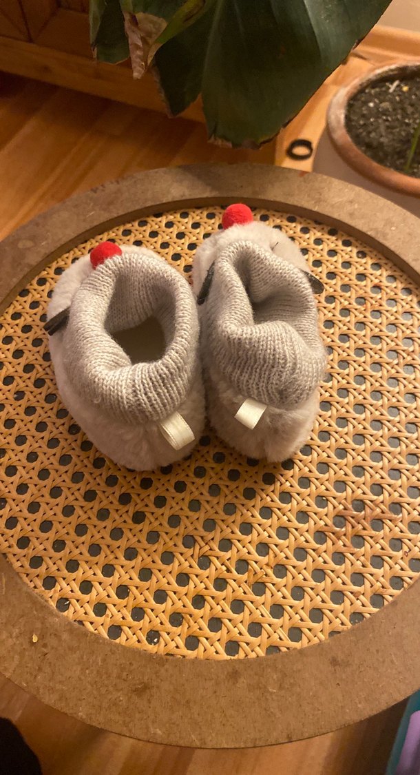 Kız Çocuk yılbaşı geyikli Sıcak Ev Terliği - Görsel 2