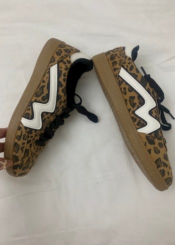 Leopar Desenli Kadın Platform Spor Ayakkabı - Görsel 3