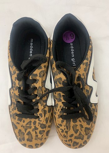 Leopar Desenli Kadın Platform Spor Ayakkabı