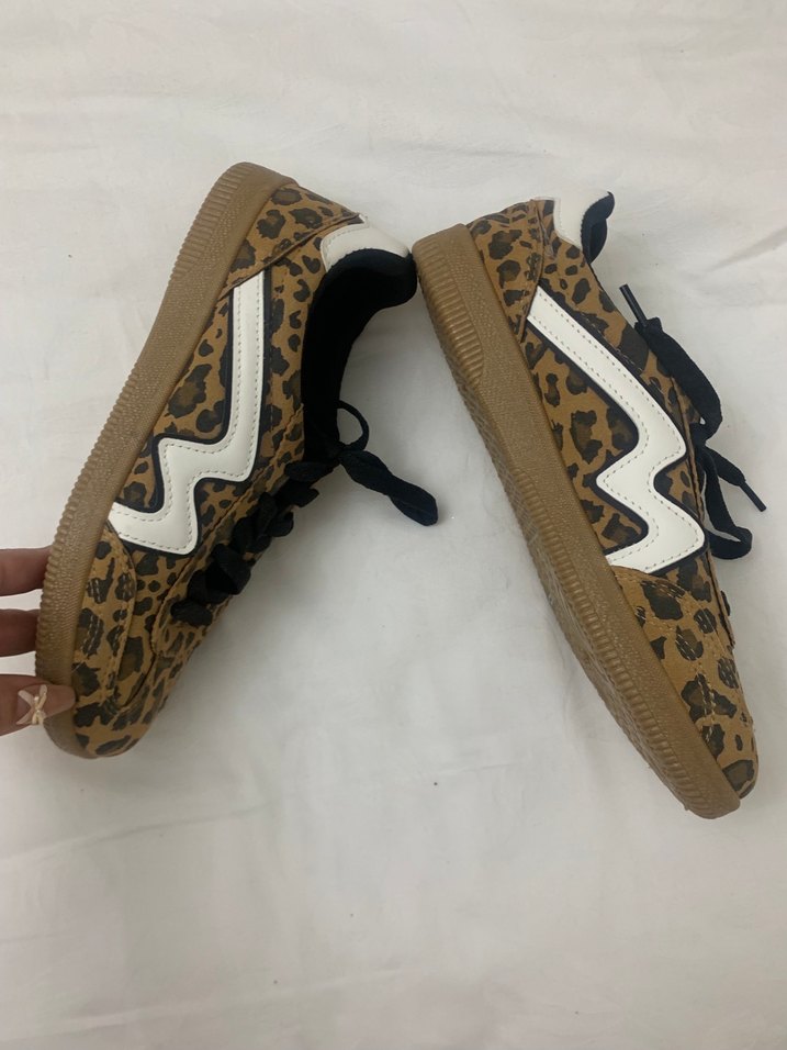 Leopar Desenli Kadın Platform Spor Ayakkabı - Görsel 3