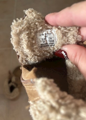 Çocuk Süet Kahverengi Botlar - Görsel 3